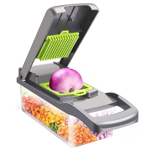 16-in-1 Multi-Functional Vegetable Chopper with Container – Slice, Dice & Prep Faster
