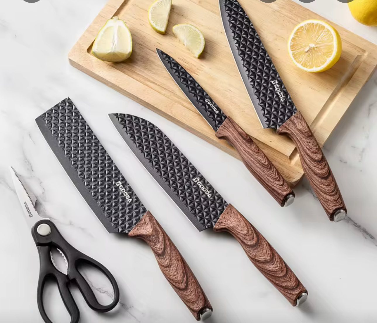 6-Piece Stainless Steel Knife Set – Professional Cutting Precision for Home & Kitchen . .