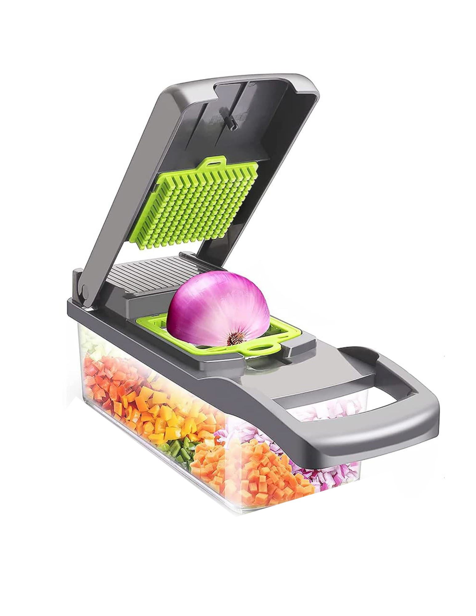 16-in-1 Multi-Functional Vegetable Chopper with Container – Slice, Dice & Prep Faster